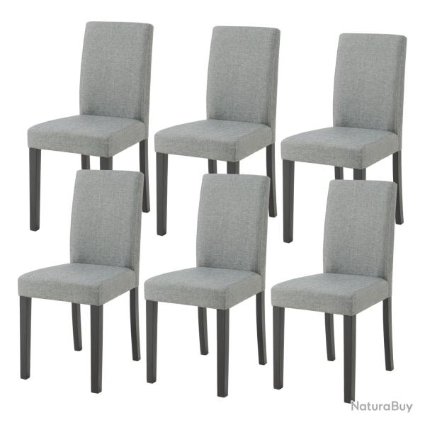 Lot de 6 chaises de salle � manger gris clair 03_0009898