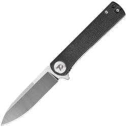 Couteau Dreamtech Lame Acier D2 Drop Point Manche Micarta Noir Liner Lock DTK3896MB