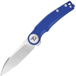 Couteau Dreamtech Lame Acier D2 Drop Point Manche G10 Blue Liner Lock DTK3618GBL