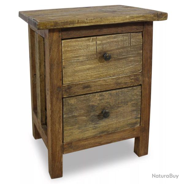 Table de nuit chevet commode armoire meuble chambre bois de r�cup�ration massif 40 x 30 x 51 cm 140