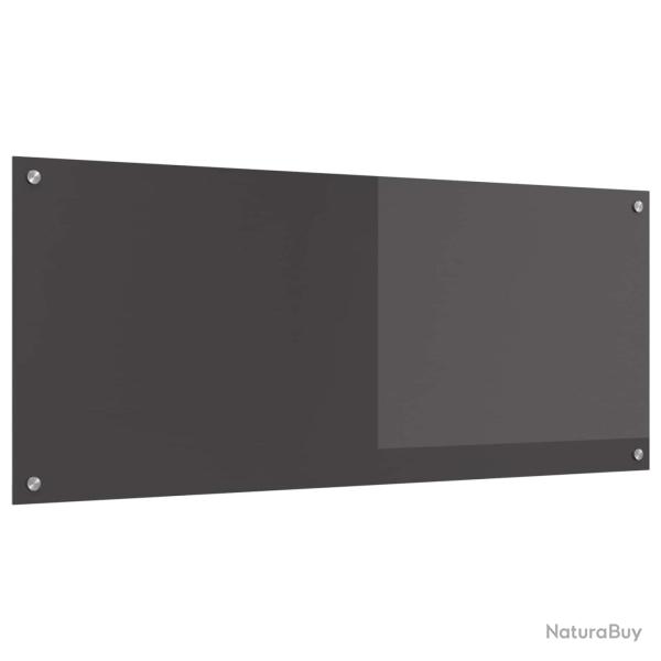Dosseret de cuisine moderne thermor�sistant 120 x 50 x 0,6 cm design �pur� en verre tremp� gris fon