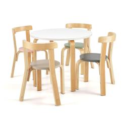 Ensemble table et chaises pour enfants 60 x 60 x 50 cm assise ergonomique rangement facile style sc