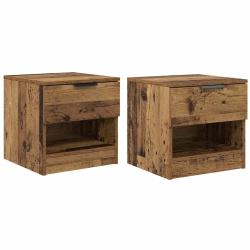 Armoire de lit avec tiroir 40 x 39 x 40 cm rangement pratique style rustique ambiance chaleureuse e