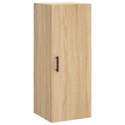 Armoire murale design pratique espace de rangement suspendue 34,5 x 34 x 90 cm en bois d'ing&eacute;nierie