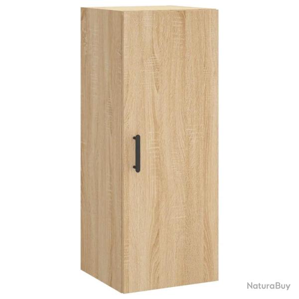 Armoire murale design pratique espace de rangement suspendue 34,5 x 34 x 90 cm en bois d'ing�nierie