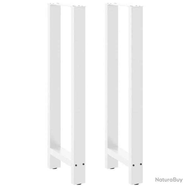 Lot de 2 pieds de table de bar modernes avec niveleurs r�glables 50 x 110-111 cm en acier blanc 02_