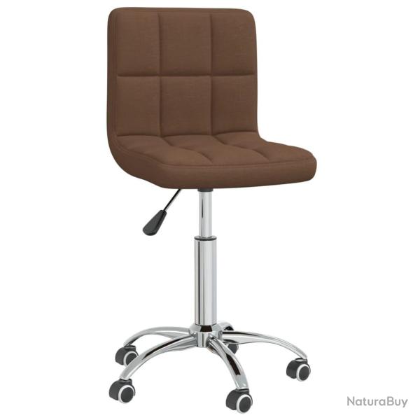 Chaise fauteuil si�ge pivotante de bureau informatique �tude tissu brun 02_0024146