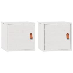Lot de 2 armoires murales rangement flexible 31,5 x 30 x 30 cm en bois de pin blanc 02_0048364