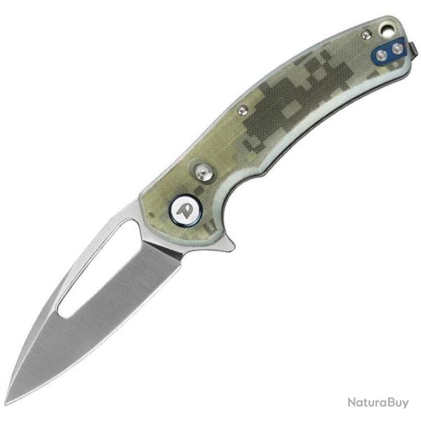Couteau Dreamtech Lame Acier D2 Drop Point Manche G10 Camouflage Num�rique Axis Lock DTK3444GC