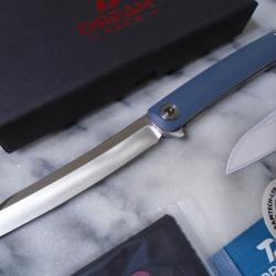 Couteau Dreamtech Liner Lock Lame Acier D2 Sheepsfoot Manche Large G10 Slate DTK4224LD