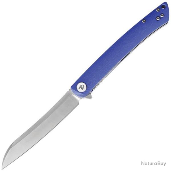 Couteau Dreamtech Liner Lock Lame Acier D2 Sheepsfoot Manche Large G10 Blue DTK4224LBL