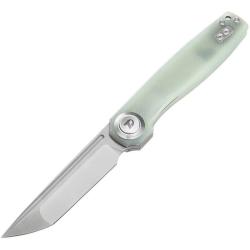 Couteau Dreamtech Button Lock Lame Acier D2 Tanto Manche G10 Jade DTK4002GJ