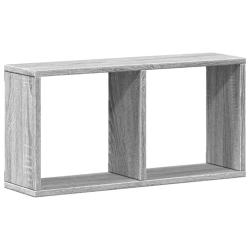 Armoire murale flottante moderne gain de place rangement 60 x 16 x 30 cm en bois d'ing&eacute;nierie gris