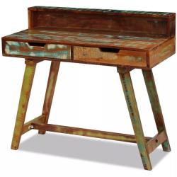 Bureau table meuble travail informatique bois de r&eacute;cup&eacute;ration massif 0502144