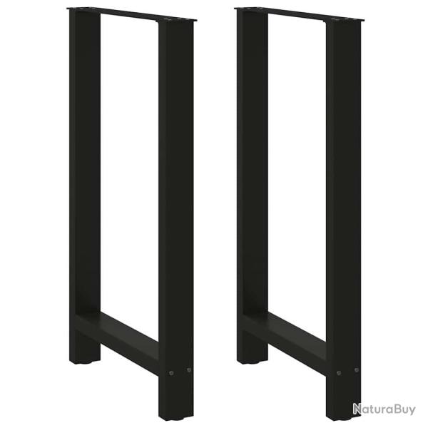 Lot de 2 pieds de table de bar modernes 60 x 100 cm avec nivelleurs r�glables en acier thermolaqu�