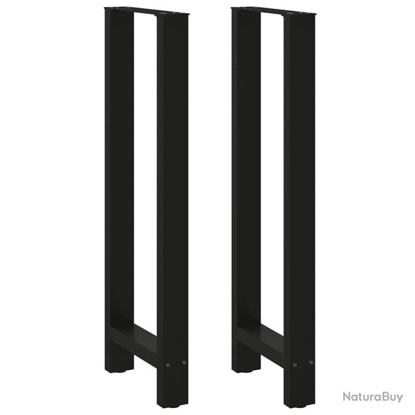 Lot de 2 pieds de table de bar ajustables 40 x 110-111 cm design moderne salle � manger en acier no