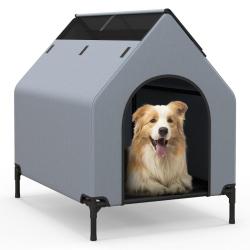 Niche sur&eacute;lev&eacute;e pour petits chiens 64 x 91 x 86 cm protection optimale pluie soleil design moderne