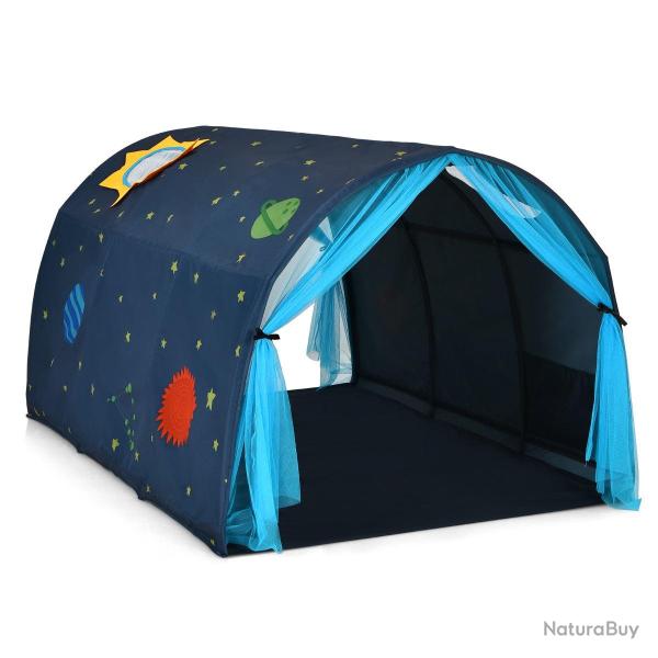 Tente de jeu enfants 144 x 102 x 82 cm espace de jeux polyvalent ambiance cosy en tissu peau de p�c