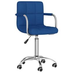 Chaise fauteuil si&egrave;ge pivotante de bureau informatique &eacute;tude tissu bleu 02_0024090