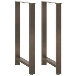 Lot de 2 pieds de table de bar en acier thermolaqu&eacute; 60 x 110 cm robuste avec niveleurs r&eacute;glables de