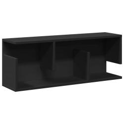 Armoire murale flottante 80 x 20 x 30 cm gain de place rangement moderne en bois d'ing&eacute;nierie noir