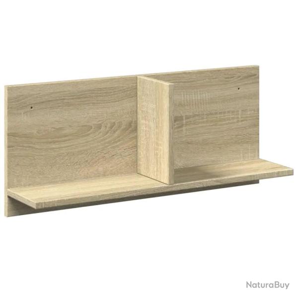 Armoire murale flottante design moderne gain de place 70 x 16 x 30 cm en bois d'ing�nierie ch�ne so