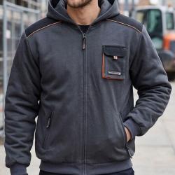 TERRATREND 3814GN -- Sweat &agrave; capuche zipp&eacute; gris : confort et praticit&eacute; au quotidien 2XL