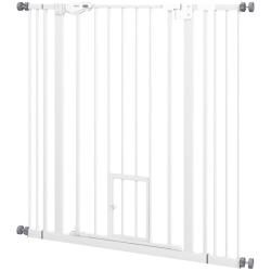 Barri&egrave;re de s&eacute;curit&eacute; pour animaux 74-101 x 104.1 cm double verrouillage porte automatique haute mod