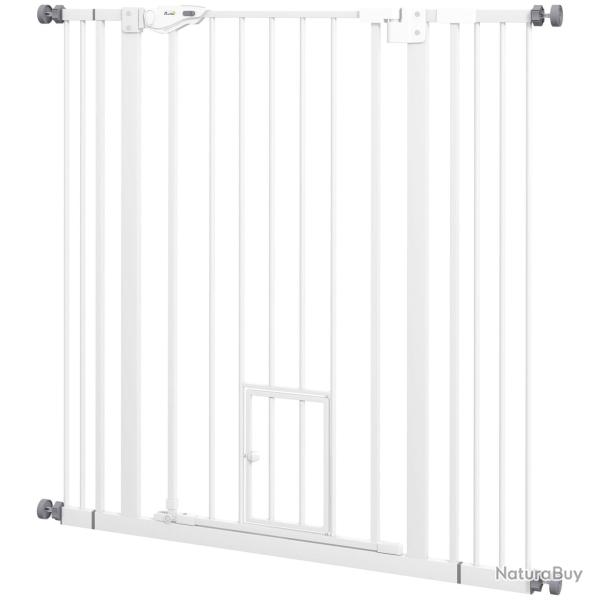 Barri�re de s�curit� pour animaux 74-101 x 104.1 cm double verrouillage porte automatique haute mod
