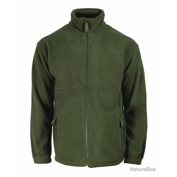 Veste Polaire Kaki Anti-Boulochage - Col Montant & Zipp�e L