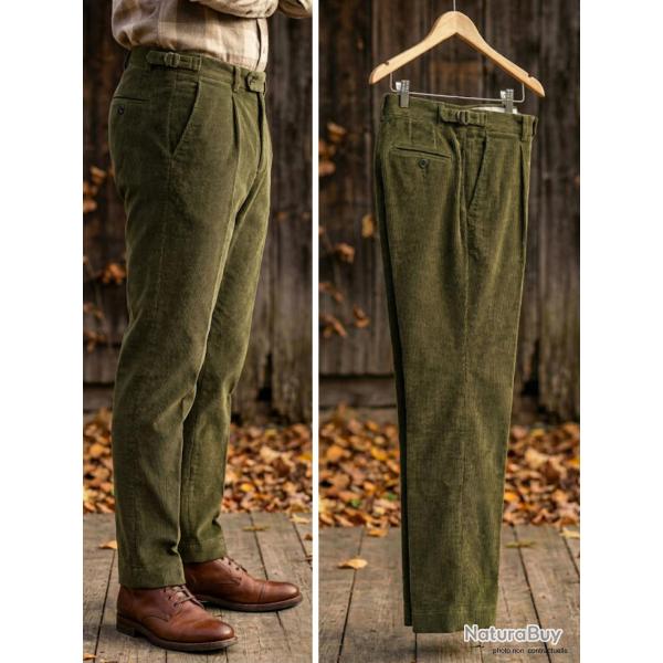 Pantalon velours stretch MAYFLOWER D372 : Le confort du coton et la souplesse du Lycra en coloris Ka