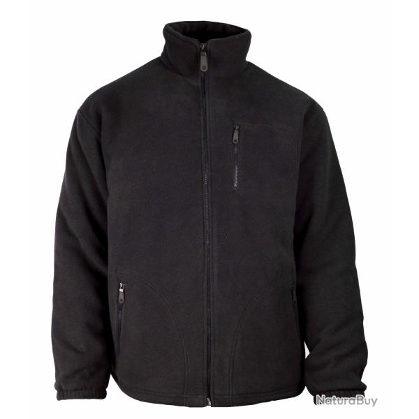 Veste Polaire Noire Doubl�e - Int�rieur Matelass� & Anti-Boulochage 2XL