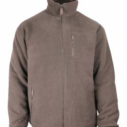 Veste Polaire Doubl&eacute;e Taupe - Confort & Chaleur Intense 4XL