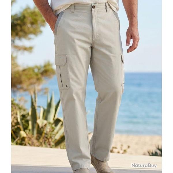 SEDETEX KH281 -- Pantalon sportswear beige : confort et robustesse au quotidien 46