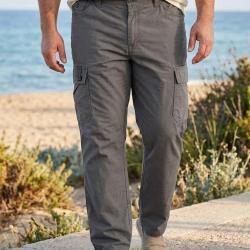 AXXANO AE1153M -- Pantalon sportswear marron : confort casual et multipoches 46