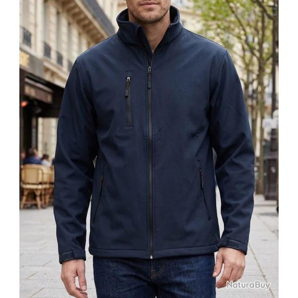 CHALLENGER BALTIC1 -- Blouson softshell noir : protection coupe-vent et confort stretch 2XL