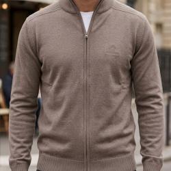 Cardigan zipp&eacute; homme WINCHESTER CLINTON3 en coton : l'&eacute;l&eacute;gance et le confort au quotidien M