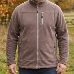 CHALLENGER COLMAR2 -- Veste polaire taupe : isolation thermique matelass&eacute;e 3XL