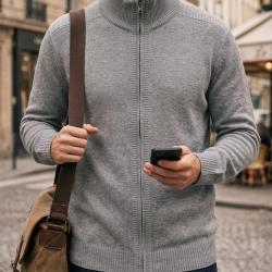Cardigan fermeture zipp&eacute;e CYBER2 2XL