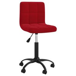 Chaise fauteuil si&egrave;ge pivotante de bureau informatique &eacute;tude velours rouge 02_0024175