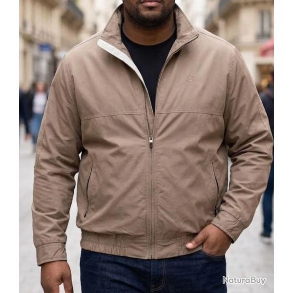 WINCHESTER JONAS1B -- Blouson zipp� beige : confort respirant en pur coton XL