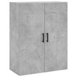 Armoire murale grise design pratique avec grand espace de rangement 69,5 x 34 x 90 cm en bois d'ing