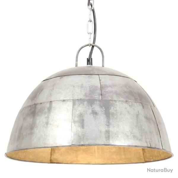 Lampe suspendue industrielle vintage 106 x 41 x 41 cm ambiance cosy design en fer argent� 02_0046672
