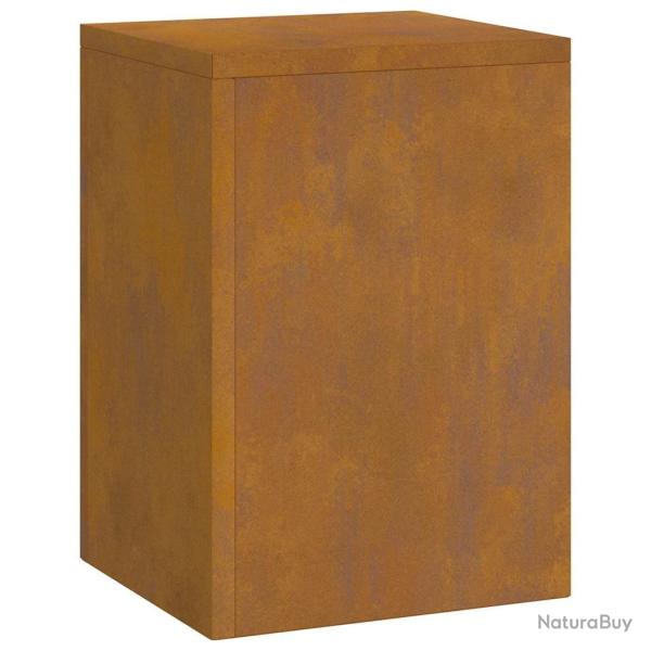 Lot de 3 supports de plante g�om�triques modernes jardin terrasse 24 x 24 x 75 cm en acier patin� r