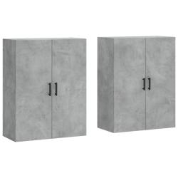 Lot de 2 armoires murales design intemporel rangement pratique 69,5 x 34 x 90 cm en bois d'ing&eacute;nier