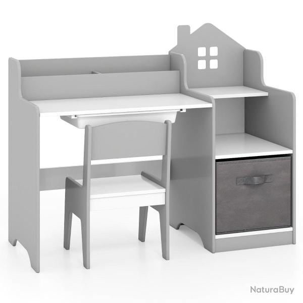 Ensemble de meubles polyvalents pour enfants bureau 94 x 40 x 76,5 cm chaise ergonomique ambiance c