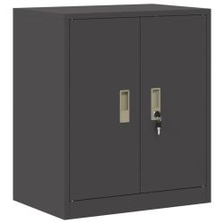 Armoire de rangement design moderne salle de bureau 60 x 40 x 70 cm en acier lamin&eacute; &agrave; froid noir 02