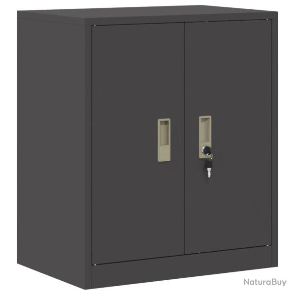 Armoire de rangement design moderne salle de bureau 60 x 40 x 70 cm en acier lamin� � froid noir 02