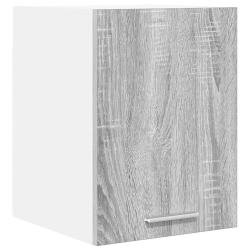 Armoire suspendue moderne grande capacit&eacute; rangement 30 x 31 x 40 cm en bois d'ing&eacute;nierie gris sonom