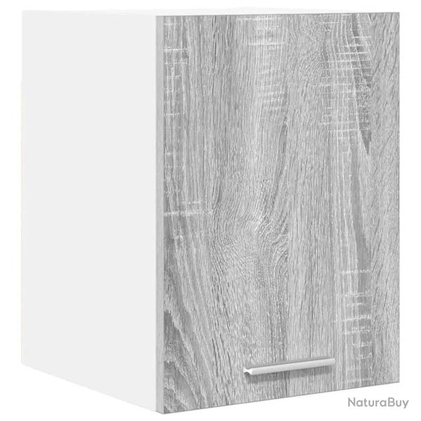 Armoire suspendue moderne grande capacit� rangement 30 x 31 x 40 cm en bois d'ing�nierie gris sonom